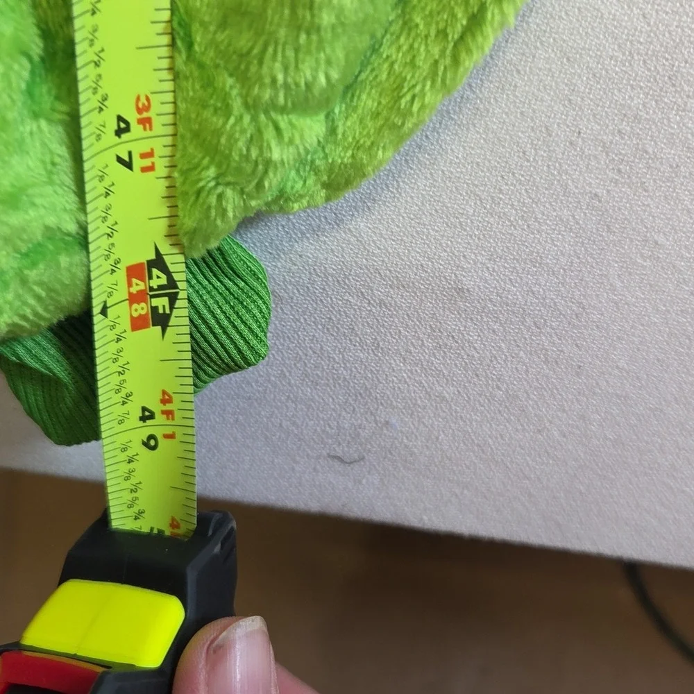Turtle Costume Adult Medium Plush Full Zip Hooded Shell Back Zip Green Cosplay